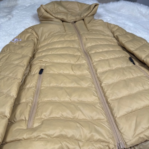 Backcountry Teo Goose Down Jacket Women's Coat Color Pika/Gold Medium - Picture 2 of 12